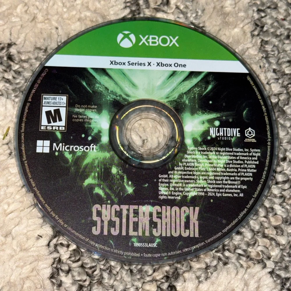 Microsoft Xbox Series X/One System Shock Video Game Rated M For Mature Used PR O